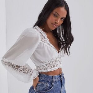 For Love & Lemons - Freya Lace Top - Size Small